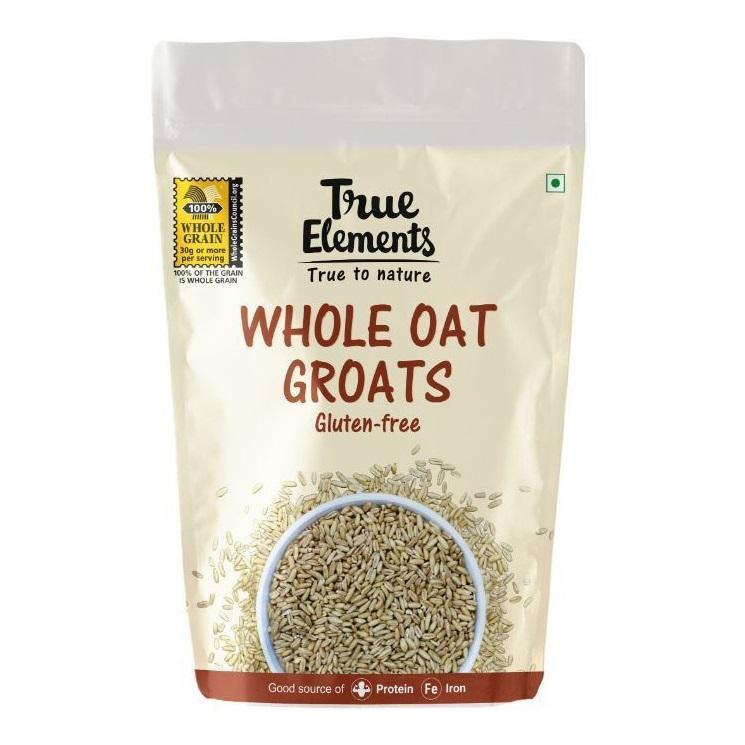 Цельнозерновая Овсяная крупа без глютена (500 г), Whole Oat Groats Gluten-Free, True Elements